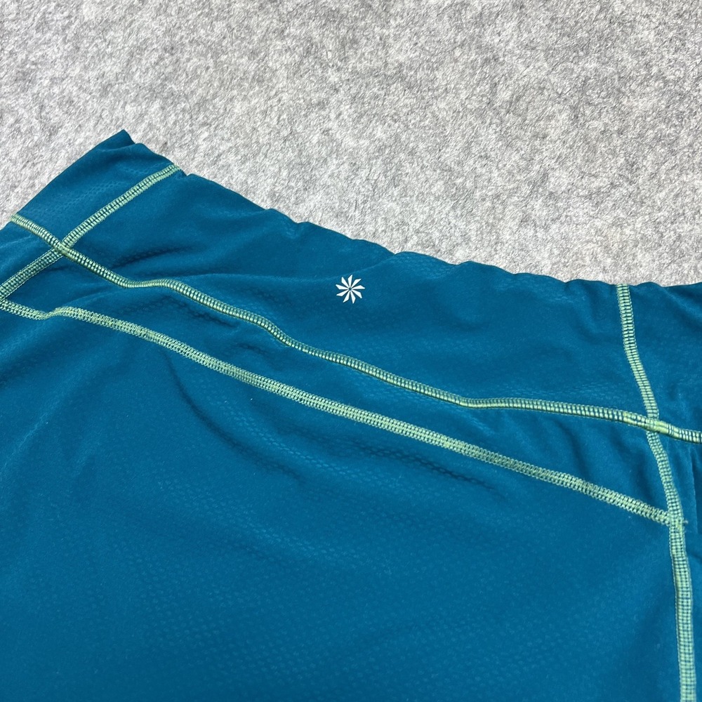 Athleta Skort Womens M Blue Athletic Running Tennis Mesh Lined Pockets Stretch - Picture 8 of 14